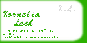 kornelia lack business card
